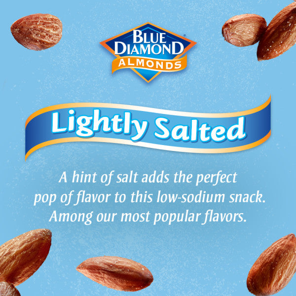 Lightly Salted Low Sodium Almonds, 1.5oz Tubes (Pack of 12)