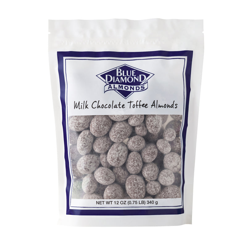 Chocolate Toffee Covered Almonds, 12oz Resealable Bag