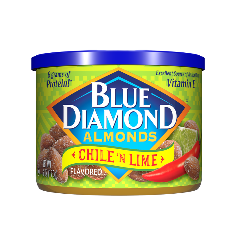 Chile 'N Lime Almonds, 6oz Cans, Case of 12