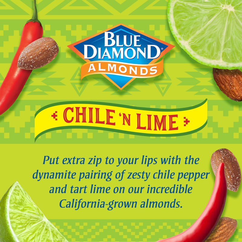 Chile 'N Lime Almonds, 1.5oz Tubes (Pack of 12)