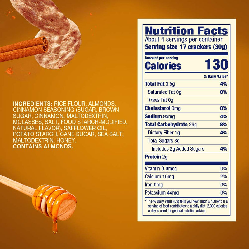 Nut-Thins® Honey Cinnamon Gluten-Free Crackers, Case of 12