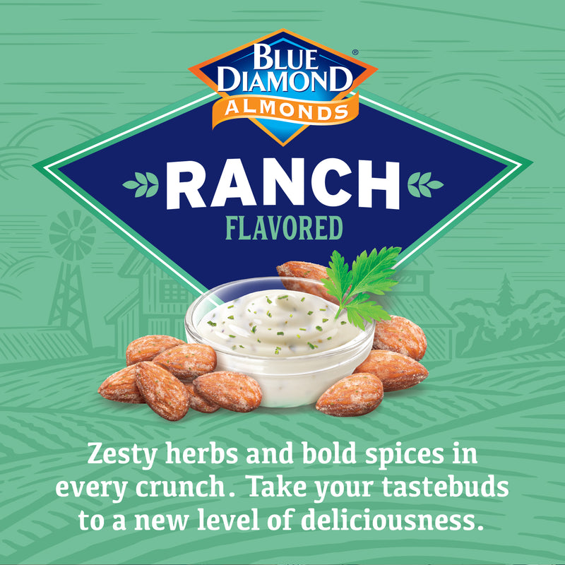 Ranch Flavored Almonds, 6oz Cans, Case of 12