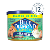 Ranch Flavored Almonds, 6oz Cans, Case of 12