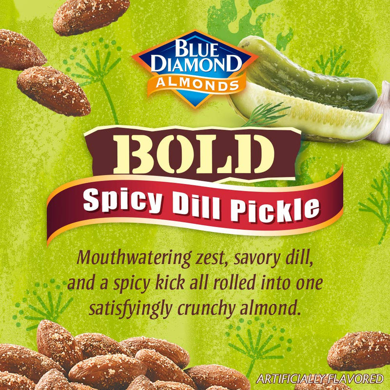 BOLD Spicy Dill Pickle Almonds: 6oz Cans, Case of 12