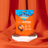 Thin Dipped Dark Chocolate Sea Salt Caramel Flavored Almonds, Case of 8