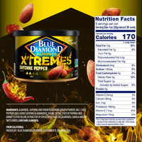 XTREMES Cayenne Pepper Flavored Snack Almonds, 6oz Cans, Case of 12