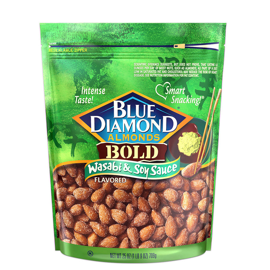 Shop Bulk Wasabi & Soy Sauce Almonds, 25oz Bags | Blue Diamond Almonds ...