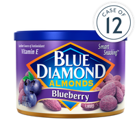 Blueberry Flavored Almonds, Purple 6oz Cans, Case of 12