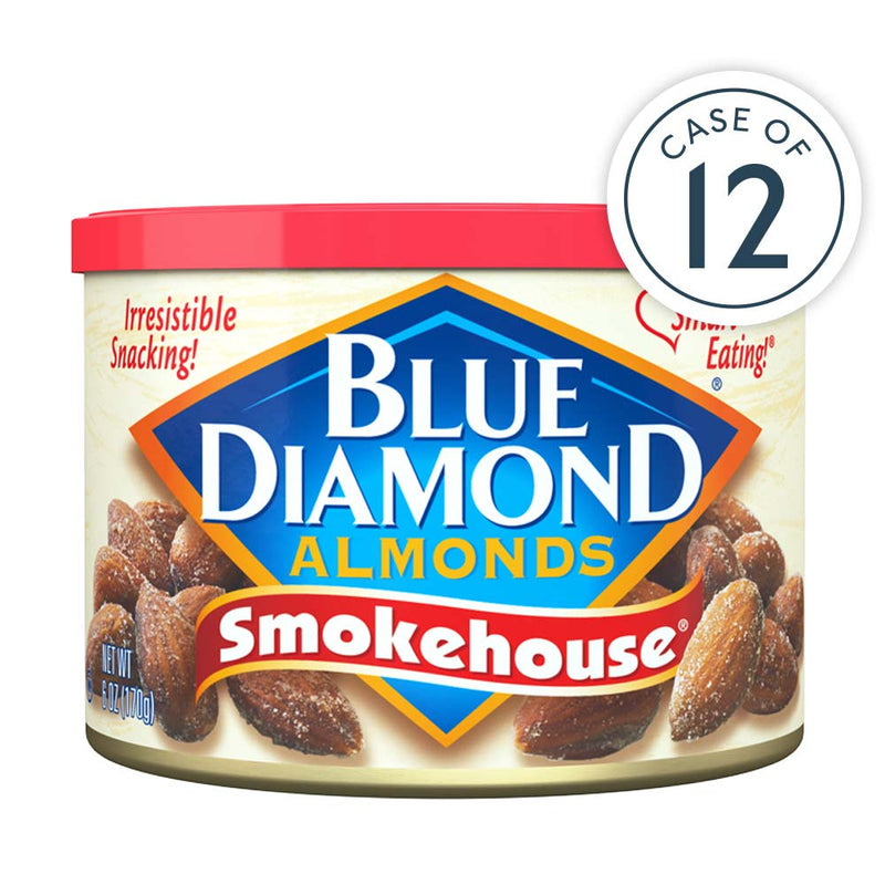 Case of 12, 6oz cans of Smokehouse® Almonds