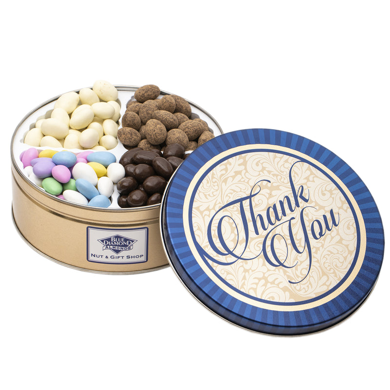 Thank You Gift: Premium Candied Almond Nuts Tin