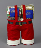 small santa pants with bags of almonds
